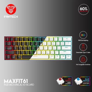 Fantech Gaming Keyboard MK857 MAXFIT61 60% RGB Mechanical Keyboard for FPS &amp; PC Gaming | Palestine رام الله