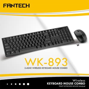 FANTECH Wireless Keyboard Mouse Combo WK-893 Full-Size 2.4GHz for Office, PC &amp; Daily Use | Palestine رام الله