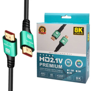 Gold Plated round HDMI 1.5M Cable Copper Conductor 8K 60Hz 4K120Hz 3D 48Gbps HDR 2.1 CE Certified for HDT TV