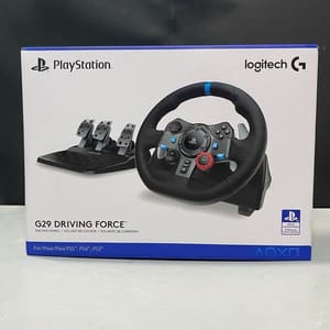 Logitech G29 Driving Force Racing Wheel for PS5, PS4, PC + Logitech Driving Forc