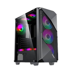 MaxGreen A366BK ATX Mid Tower Gaming Case with Tempered Glass