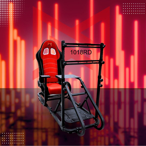 Racing Simulator Cockpit with TV Mount, Racing Seat and Adjustable Steering Wheel Stand - Enhanced Racing Experience Com