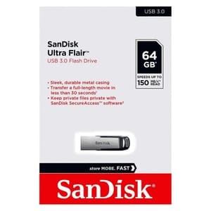 SanDisk Ultra Flair USB 3.0 Flash Drive 64GB