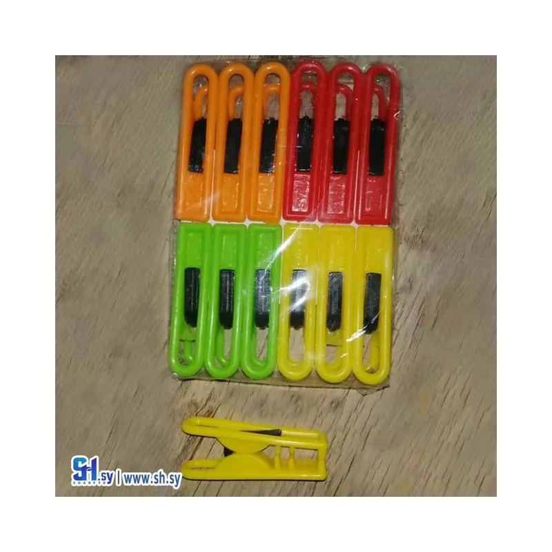 ملاقط بلاستيك 12 ملقط 1701
